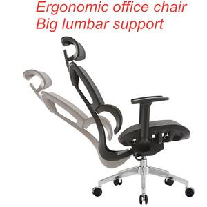 Silla de <span class=keywords><strong>Oficina</strong></span> Ergonómica Giratoria, Cómoda, con Respaldo de Cuero, Reposabrazos Cromados, Ruedas de Nailon Modernas, Inclinación de 3 Posiciones - Product Image 3