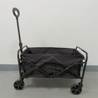 Chariot de camping pliable de petite taille Chariot pliant Wagon de pique-nique en plein air Plage Camping Chariot de camping