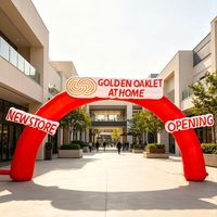 Arco Inflable Comercial Grande Personalizado, Impresión a Todo Color, Resistente al Agua, Resistente al Sol, para Eventos de Venta al Aire Libre, Marca