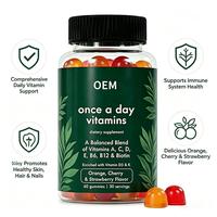 Bioby OEM Marque Privée Gommes Multivitaminées Quotidiennes - Vitamines A C D E B6 B12 Biotine Soutien Immunitaire 60 unités