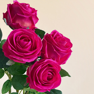 Composizioni di Rose Artificiali in Seta di Alta Qualità, Effetto Realistico, in <span class=keywords><strong>Rosa</strong></span> Caldo <span class=keywords><strong>e</strong></span> Giallo per Decorazioni di Matrimoni <span class=keywords><strong>e</strong></span> Feste - Product Image 2