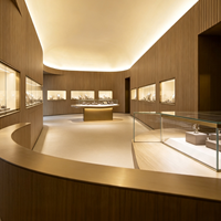 Comptoir de présentation de bijoux sur mesure, vitrine avec éclairage LED pour la décoration intérieure des bijouteries, aménagement de magasins de détail