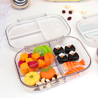 Boîte à lunch pour l'école, le bureau, la maison, la cuisine, les étudiants, stockage alimentaire, chauffable, Tritan de qualité alimentaire, anti-fuite, 3 compartiments, 850 ml