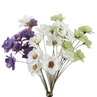 Bunga Anemone Kering Perak Buatan Tangan Shangchu, Rangkaian Bunga Patchwork untuk Dekorasi Pernikahan Buket Abadi DIY