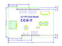 Module d'écran TFT 3.5 pouces couleur eParthub LCD 320x480 petite taille ILI9488 SPI RGB écran LCD pour Mega2560 DUE
