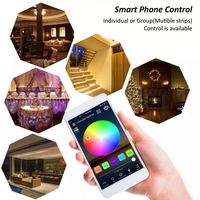 Contrôleur de bande LED Type-C 5M, bande LED intelligente 5050 RGB, éclairage LED IP65, contrôle par application, gradation, synchronisation musicale, kit de bande LED