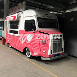 ZOWN Customized Color Juice Truck Electric Mobile Food Cart Awning Serving Windows Stainless Steel Construction for Pizza - Product Image 5