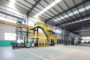 Venta caliente Nuevo estilo Línea de producción de láminas de betún Membrana impermeable controlada por PLC Alta eficiencia 1 año Precio económico - Product Image 5