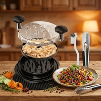 Outil professionnel pour déchiqueter la viande de poulet, grand modèle avec brosse et fourchette, base antidérapante, compatible lave-vaisselle, pour cuisine, salade, barbecue