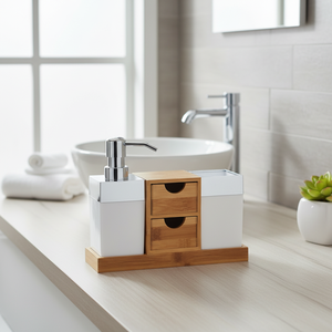 Accessoires de salle de bain MSV KEA BAMBOO et PS, gobelet - Product Image 3