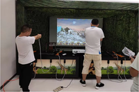 Simulador de Juego de Disparos Interactivo 6 en 1 con Pistolas de Juguete, Armas de Fuego Virtuales y Máquina Arcade Multijuego para Niños y Adultos