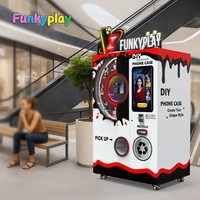 Funkyplay, estación de tren impresa en 3D, funda para teléfono móvil, máquina expendedora automática para imprimir tu foto en fundas de teléfono