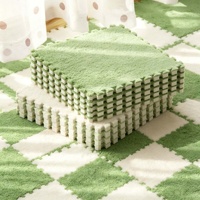 Tapis emboîtables shaggy amovibles et peu encombrants pour la décoration des sols des dortoirs universitaires et des appartements locatifs