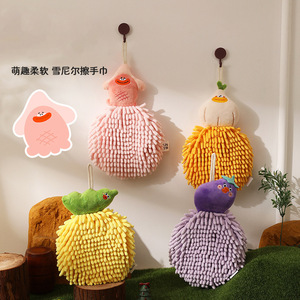 Linda Toalla de Mano de Felpa, Diseño de Dibujos Animados, Redonda, Absorbente, de Secado Rápido, para Uso en la Cocina - Product Image 3
