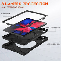 Penjualan Laris 2019 Casing Keras Hibrida Silikon PC dengan Tali Tangan untuk Lenovo Tab P11/P11 PLUS dengan Layar Bawaan