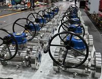Vanne à boisseau sphérique en acier inoxydable avec volant CF8/CF8M Classe 150 / 300 / 600 / 800 / 1500 / 2500 / PN10 / PN16 / PN25 / PN40 / PN64
