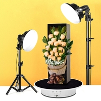 Neueste 20cm Displayständer Batterie-USB-betrieben 8kg Tragkraft Rotierender Drehteller Ausstellungsständer für Fotografie und Videoaufnahmen Runder Tisch