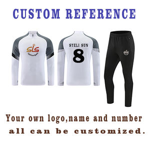 Survêtement de football classique pour homme, nouvelle <span class=keywords><strong>saison</strong></span> 2025, haute qualité, avec fermeture éclair <span class=keywords><strong>1</strong></span>/4, idéal pour l'échauffement et l'entraînement, personnalisable - Product Image 2