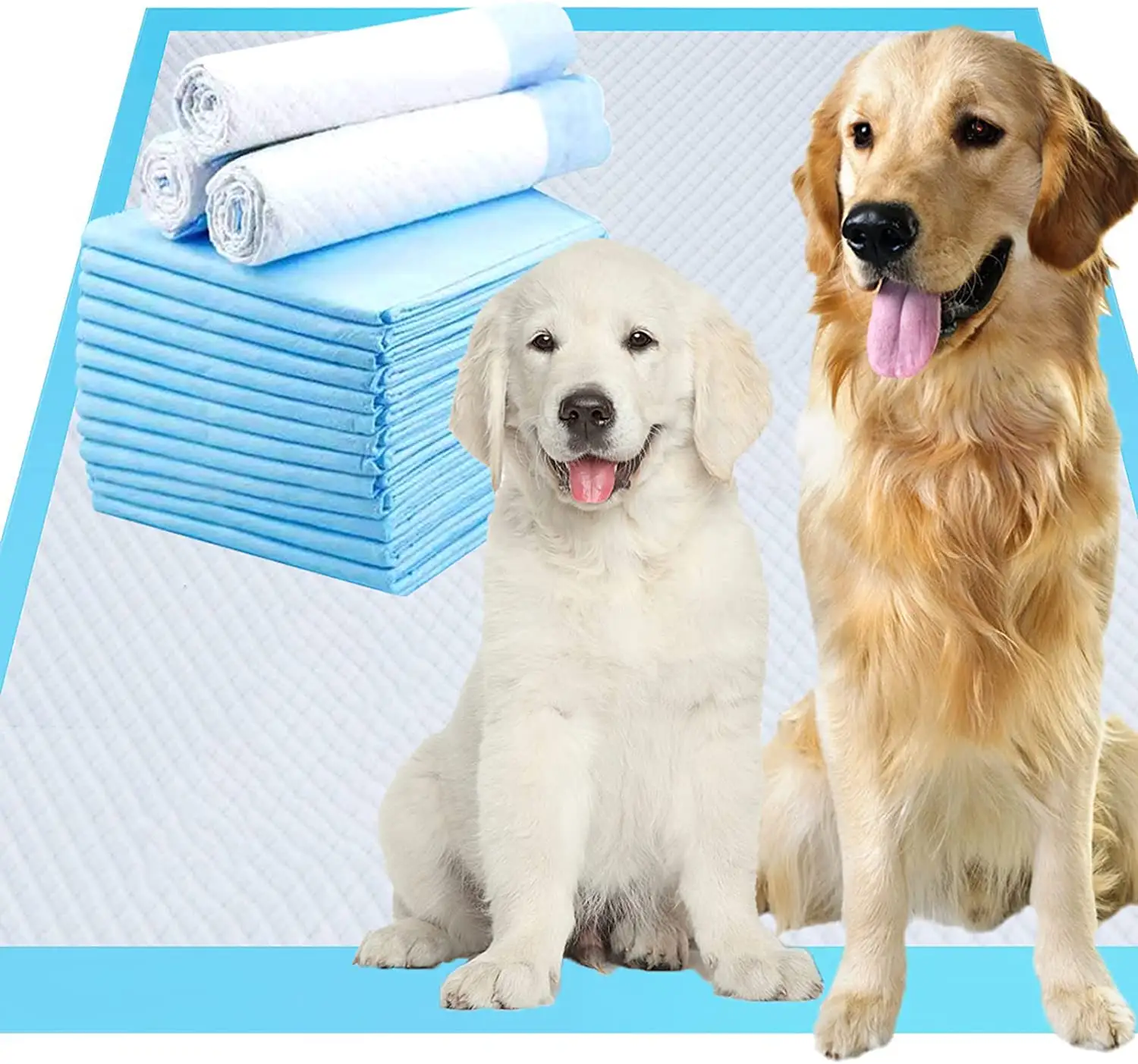 Almohadillas desechables suaves absorbentes de orina de 6 capas para perros y mascotas, almohadilla para orinar para entrenamiento de cachorros