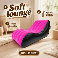 Modernes Verdicktes PVC-Beflocktes Sofa-Bett Aufblasbare Lounge Wohnzimmer Beflockter Luftsessel Aufblasbares Sofa-Bett