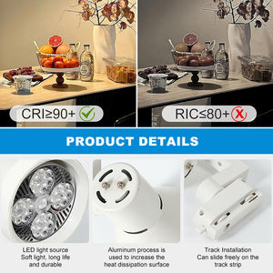 Nuevo producto Diseño antideslumbrante Aluminio para el hogar 35W 40W 45W Luz de pista LED montada en superficie - Product Image 5