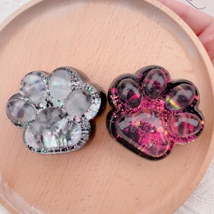 Jouets en silicone en forme de patte de chat Taba Squishy, blanc et rose, avec paillettes, pour filles, jouet anti-stress unique à pincer et à presser, vente en gros - Product Image 2