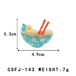 Pinza de Pelo de Acetato con Diseño de Comida, Estilo Moderno y Lindo, Personalizada, de Alta Calidad, Original, al por Mayor, Accesorios para el Cabello para Niñas - Product Image 2