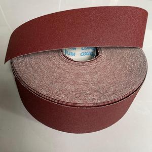 Rollo <span class=keywords><strong>de</strong></span> papel <span class=keywords><strong>de</strong></span> lija abrasivo <span class=keywords><strong>de</strong></span> óxido <span class=keywords><strong>de</strong></span> aluminio para pulir madera y metal, OEM soporte personalizado, 115mm x 50m - Product Image 4
