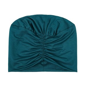 Nouveau foulard plissé simple, bonnets intérieurs en polyester extensible ethnique, bonnets hijab musulmans islamiques confortables - Product Image 3