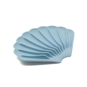 Support de rangement antidérapant en silicone en forme de coquille pour savon, 15 x 12,5 cm, plateau de rangement pour savon - Product Image 1