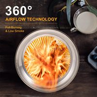 Poêle à bois portable pour le camping, poêle de camping en acier inoxydable, foyer rond à bois pour le camping en plein air, les pique-niques et les voyages