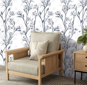 Rénovation de chambre d'appartement de haute qualité et à la mode croquis peinture autocollants floraux <span class=keywords><strong>papier</strong></span> peint - Product Image 1