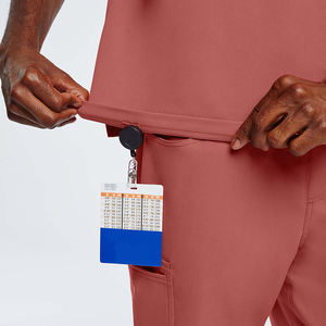 Traje médico de manga larga para hombre y mujer, uniforme de hospital de alta calidad con cuello en V, trajes de enfermera de manga larga - Product Image 6