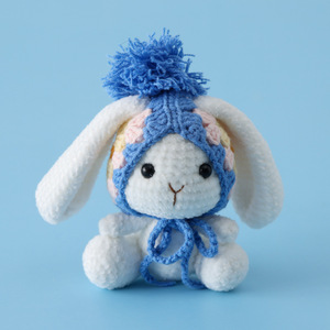 Nouveau produit viral : Porte-clés lumineux 3D écologique en forme de poupée de lapin à longues oreilles, tissée, style <span class=keywords><strong>grand</strong></span>-mère, Mengxiaoya - Product Image 4
