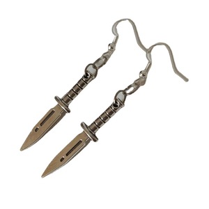 مجموعة قلادة على شكل أداة سكين رائعة للأقراط والأقراط على شكل سكين قوطي غريبة مجموعة قلادة على شكل سكين لابني - Product Image 6