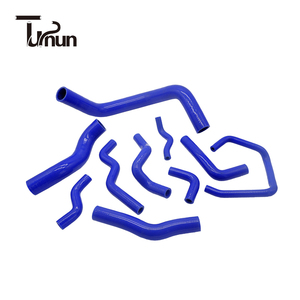 Nissan SILVIA/200SX RPS13/S14/S15 Versión anterior. (SR20DET) Kit de manguera de radiador 10 piezas Servicio de procesamiento de corte personalizado de silicona negra - Product Image 2