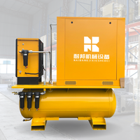 Compresseur d'air industriel à vis à faible bruit 7,5/11/15/22 kW sans huile, stationnaire, alimenté en courant alternatif 220 V, refroidi par air, moteur 10 bars
