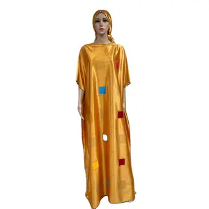 MC-1639 pakaian wanita Muslim sederhana gaun panjang pakaian Islami Abaya Arab Turki Jilbab Abaya Dubai dengan batu