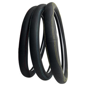 Cubierta de <span class=keywords><strong>volante</strong></span> de coche de cuero genuino para BMW F10 accesorios de coche compatibles con los modelos <span class=keywords><strong>A4</strong></span> y A6 - Product Image 4