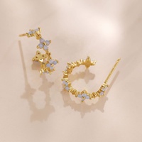 Nagosa 925 argent sterling femmes boucles d'oreilles or vermeil 18k 14k laiteux nano trèfle à quatre feuilles lvy fleur huggie cerceaux