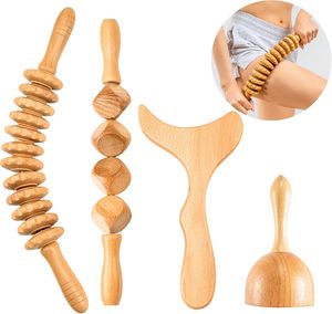 Masseur en bois, outils de <span class=keywords><strong>massage</strong></span> en bois peint, outils de thérapie en bois, artisanat en bois - Product Image 2