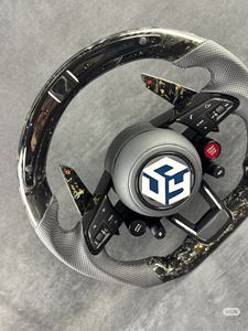 Volant en cuir de course personnalisé amélioré pour Audi R8 A3 A4 A5 A6 A7 <span class=keywords><strong>S3</strong></span> S5 Q5 Q7 TT TTs RS Volant en fibre de carbone - Product Image 2