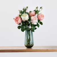 Rose artificielle au toucher réel, bouquet de mariage romantique, décoration d'allée, accessoires de photographie pour fêtes, festivals, intérieur et extérieur