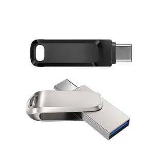 Promotional Metal Pendrive Type-C Interface U Disk 8Gb 16Gb 32Gb 64Gb 128Gb Pen Drive Memoria Usb Custom Cle Usb 3.0 Flash Drive