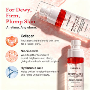 Siero in Gel alla Niacinamide con Etichetta Privata, Essenza Viso Illuminante, Idratante e Rassodante, Cura della Pelle per Uso Quotidiano per Donne - Product Image 2