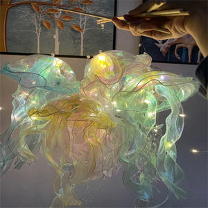 Linterna de medusas brillante colorida barata, luz nocturna para habitación de niñas, luz colgante decorativa para suministros de fiesta de neón - Product Image 6