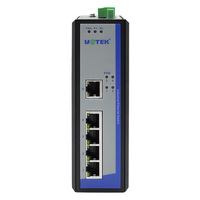 Commutateur Ethernet POE UOTEK 10/100M 5 ports, norme EEE 802.3af/at, protection contre les surtensions sur rail DIN, backplane 1.2G full-duplex