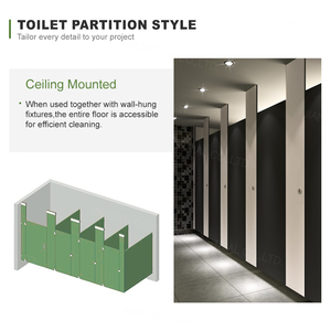 Cartmay Tùy Chỉnh Modular Hpl Nhà Vệ Sinh Phân Vùng Nhỏ Gọn Laminate Tắm Tủ Phòng Tắm Cho Bệnh Viện Và Siêu Thị Sử Dụng - Product Image 5