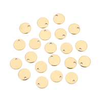 Gros Multi Taille En Acier Inoxydable Or Argent Pendaison Étiquettes pour Personnaliser Cercle Disques Pendentif