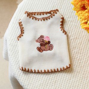 ONESTEP Manufacturer's Custom Embroidered Ice for Cream Bear Vest for <strong>Small</strong> Medium-Sized <strong>Dogs</strong> Spring Summer Pet <strong>Coat</strong> for Teddy - Product Image 6